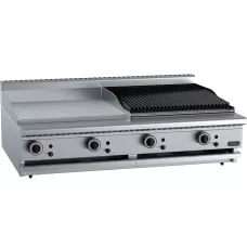 Verro Combination 600mm Grill Plate 600mm Char Grill Bench Mounted