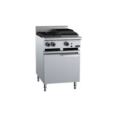 Verro Combination Two Open Burners 300mm Char Broiler Cabinet Mounted