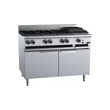 Verro Combination Six Open Burners 300mm Char Grill Cabinet Mounted