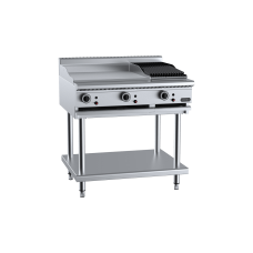 Verro Combination 600mm Grill Plate 300mm Char Grill On Legs