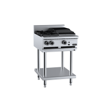 Verro Combination Two Open Burners 300mm Char Grill On Legs