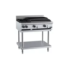 Verro Combination Two Open Burners 600mm Char Grill On Legs