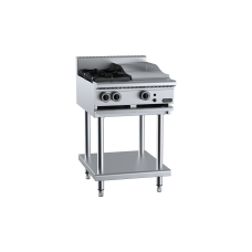 Verro Combination Two Open Burners 300mm Grill Plate On Legs