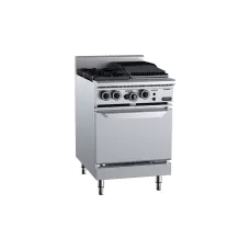 B&S Commercial Kitchens VOV-SB2-CBR3 Verro Oven with 300mm Char Broiler and Two Open Burners