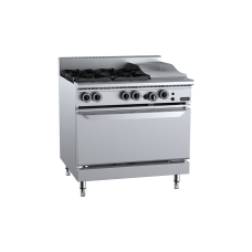 Verro Four Burner Oven With 300mm Grill Plate