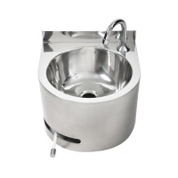 Round Hands Free Knee Operated SS Basin