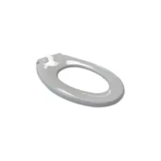 White Anti Vandal Single Flap Toilet Seat with Closed Front