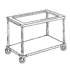 Stainless steel trolley GN 2(1/1)