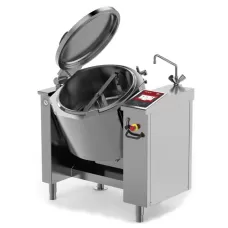 Baskett - Tilting jacketed pressurised kettle with mixer indirect electric heating 80L