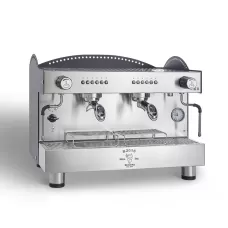 B2016 DE Professional Espresso Machine Electronic Dosage 2 Group S/S Black