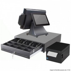 F.E.D. COM-C04 Commercial POS System Touchscreen cafe Express 15” J2 680 with c