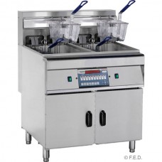 Electmax by FED DZL-28-2 Computerised Electric Fryer With Cold Zone - Double