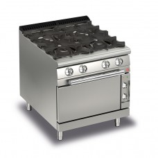 Baron Q70PCF/GE8005 Queen7 4 Burner Gas Range with Electric Oven - 800mm