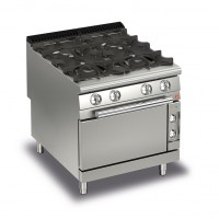 Queen9 4 Burner Gas Range With Electric Oven - 800mm