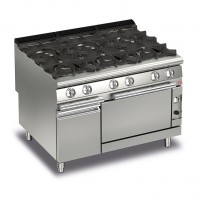 Queen9 6 Burner Gas Range With Oven and Cupboard- 1200mm