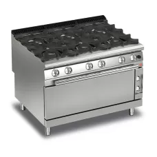 Baron Q90PCFL/G1205 Queen9 6 Burner Gas Range With Large Oven - 1200mm