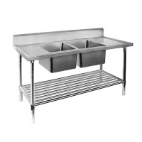Premium Stainless Steel Bench Double Centre Sinks-1200x600