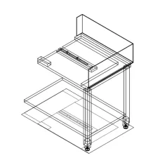 Right Side Inlet Corner Bench Section With Auto Feed-in Mechanism for Conveyor Dishwashers