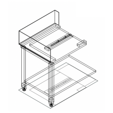 Left Side Inlet Corner Bench Section With Auto Feed-in Mechanism for Conveyor Dishwashers