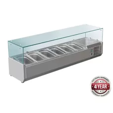 Thermaster by FED XVRX1500/380 FED-X Countertop Ingredients Prep Fridge 1500mm Long (6x1/3GN)
