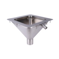 #304 Stainless Steel Square to Conical  Flushing Rim Sink 350mm