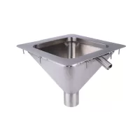 #316 Stainless Steel Square to Conical  Flushing Rim Sink 350mm