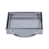 130mm Stainless Steel Tile Insert Point Drain 100mm Centre Outlet