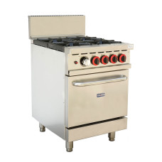 Commercial 4 Burner Gas Range With Oven Flame Failure