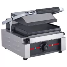 Large Single Contact Grill, Smooth Non Stick Cast Iron Plates
