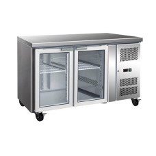 Thermaster by FED GN2100TNG 2 Glass Door Gastronorm Bench Fridge