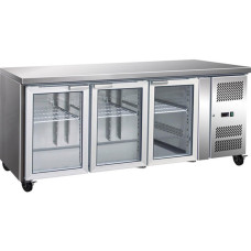 Thermaster by FED GN3100TNG 3 Glass Door Gastronorm Bench Fridge