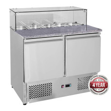 Thermaster by FED GNS900E Two Door Salad Marble Prep Top
