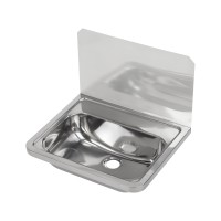Stainless Steel Wall Mounted Hand Basin With Splashback 11.5 Litre