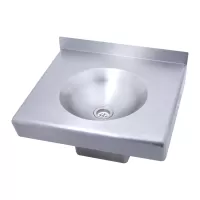 Square Disabled Compliant Wall Mounted Stainless Steel Hand Basin