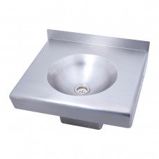 Square Disabled Compliant Wall Mounted Stainless Steel Hand Basin
