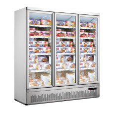 Thermaster by FED LG-1500GBMF Triple Glass Door Colourbond Upright Freezer Bottom Mounted 1880X710X1990