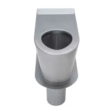 Disabled Wall Faced Long Drop Toilet Pan 304 Grade Stainless Steel