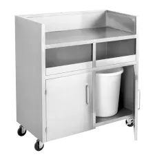 Stainless Steel Double Bin Mobile Station