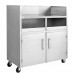 Modular Systems by FED MBS118 Stainless Steel Double Bin Mobile Station