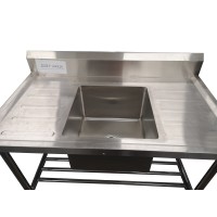 Premium Stainless Steel Bench Single Centre Sink 1800x700