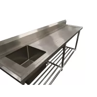 Premium Stainless Steel Bench Single Left Sink 1200x700