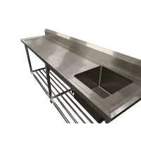 Premium Stainless Steel Bench Single Right Sink 1200x600