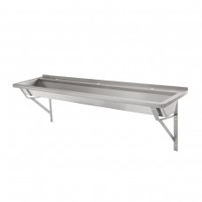 Stainless Steel Walls End Pattern Wash Trough 900mm Long