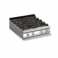Baron Q70PC/G8018 Queen7 4 Burner Countertop Gas CookTop With Self Cleaning System - 800mm