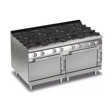Queen7 8 Burner Gas Range (self cleaning) with Double Electric Oven - 1600mm