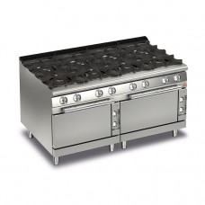 Queen7 8 Burner Gas Range (self cleaning) with Double Oven - 1600mm