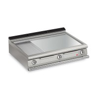Queen7 Countertop Electric Flat/Ribbed Chrome Griddle Plate - 1200mm