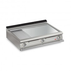 Baron Q70FT/E1225 Queen7 Countertop Electric Flat/Ribbed Chrome Griddle Plate - 1200mm