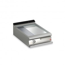 Baron Q70FT/E625 Queen7 Countertop Electric Flat/Ribbed Chrome Griddle Plate - 600mm