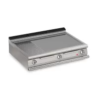 Queen7 Countertop Electric Flat/Ribbed Mild Steel Griddle Plate - 1200mm